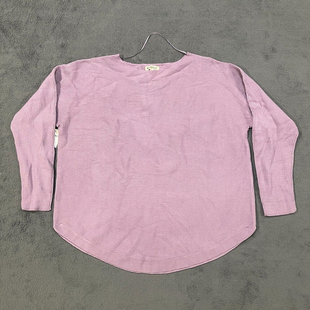 Margeaux & Ellie Round Neck Purple Longsleeve Casual Shirt Sweater Women Size XL